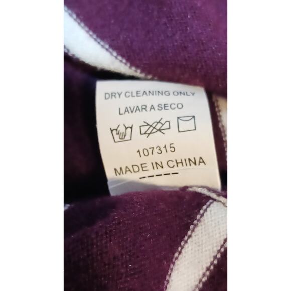 Staccato Women's Medium Lightweight Striped Sweater Maroon Soft - Picture 4 of 5